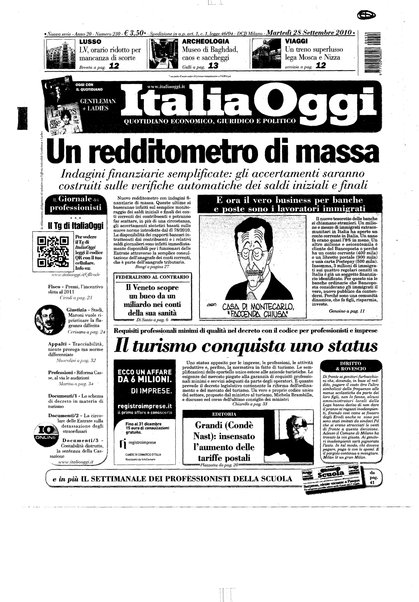 Italia oggi : quotidiano di economia finanza e politica